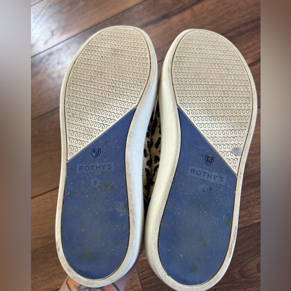 Rothy’s Limited Edition Camo Cat Leopard Slip On Knit Flat Sneakers Size 9 - Picture 3 of 4